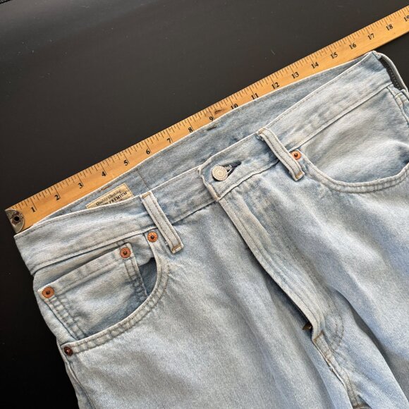 Levi’s 551Z Straight Leg Jeans Light Wash W32 Cropped Fit - Picture 8 of 15